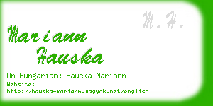 mariann hauska business card